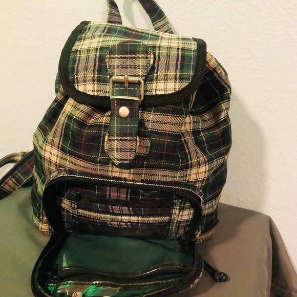 Plaid Mini Backpack - Picture 1 of 5